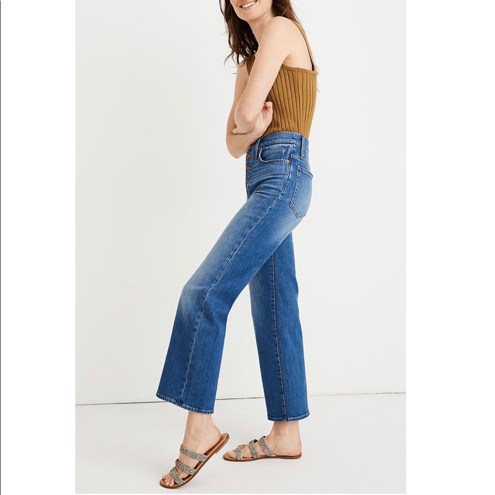 NWT Madewell Slim Wide-Leg Jeans in Olympia Wash Style L4312 - Picture 5 of 15